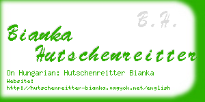 bianka hutschenreitter business card